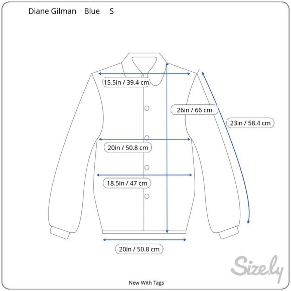 Diane Gilman Navy Floral Button-Up Silk Long Sleeve French Cuff Blouse New S - Picture 8 of 9